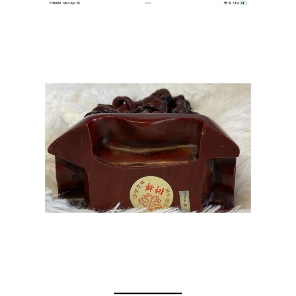 Chinese God Of Longevity Prosperity Carved Resin 10” Tall - Vintage New In Box - Picture 8 of 12